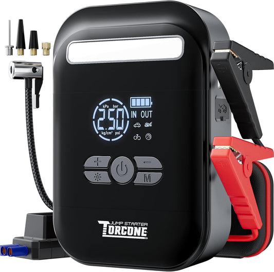 TORCONE 6000A Jump Starter: Power & Air in One!