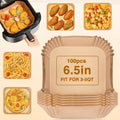 Nonstick Air Fryer Liners 100pcs - Mess-Free Cooking