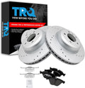TRQ Front Performance Brake Pad & Rotor Kit - Quiet, High-Stop Power