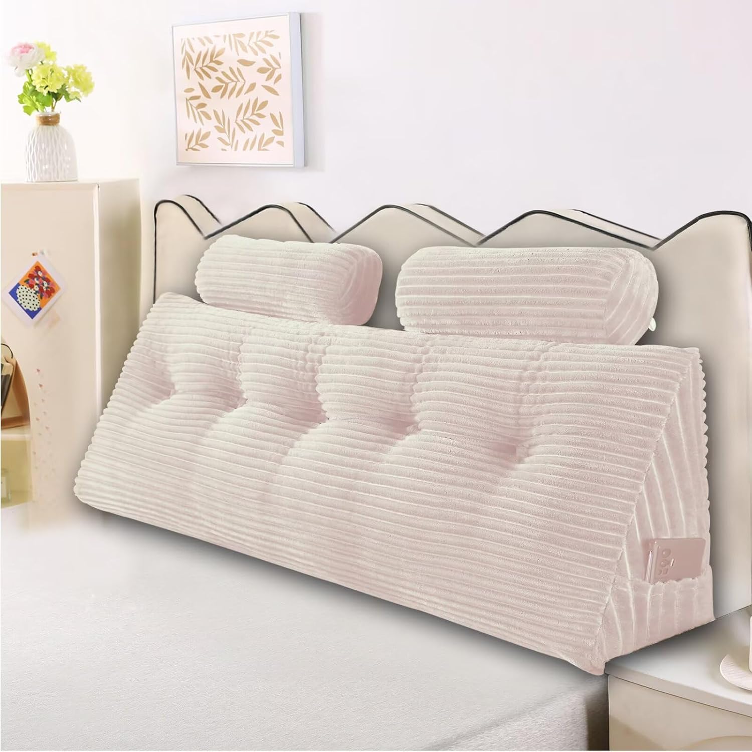 Headboard Pillow Full - Adjustable Back Support Wedge Pillow