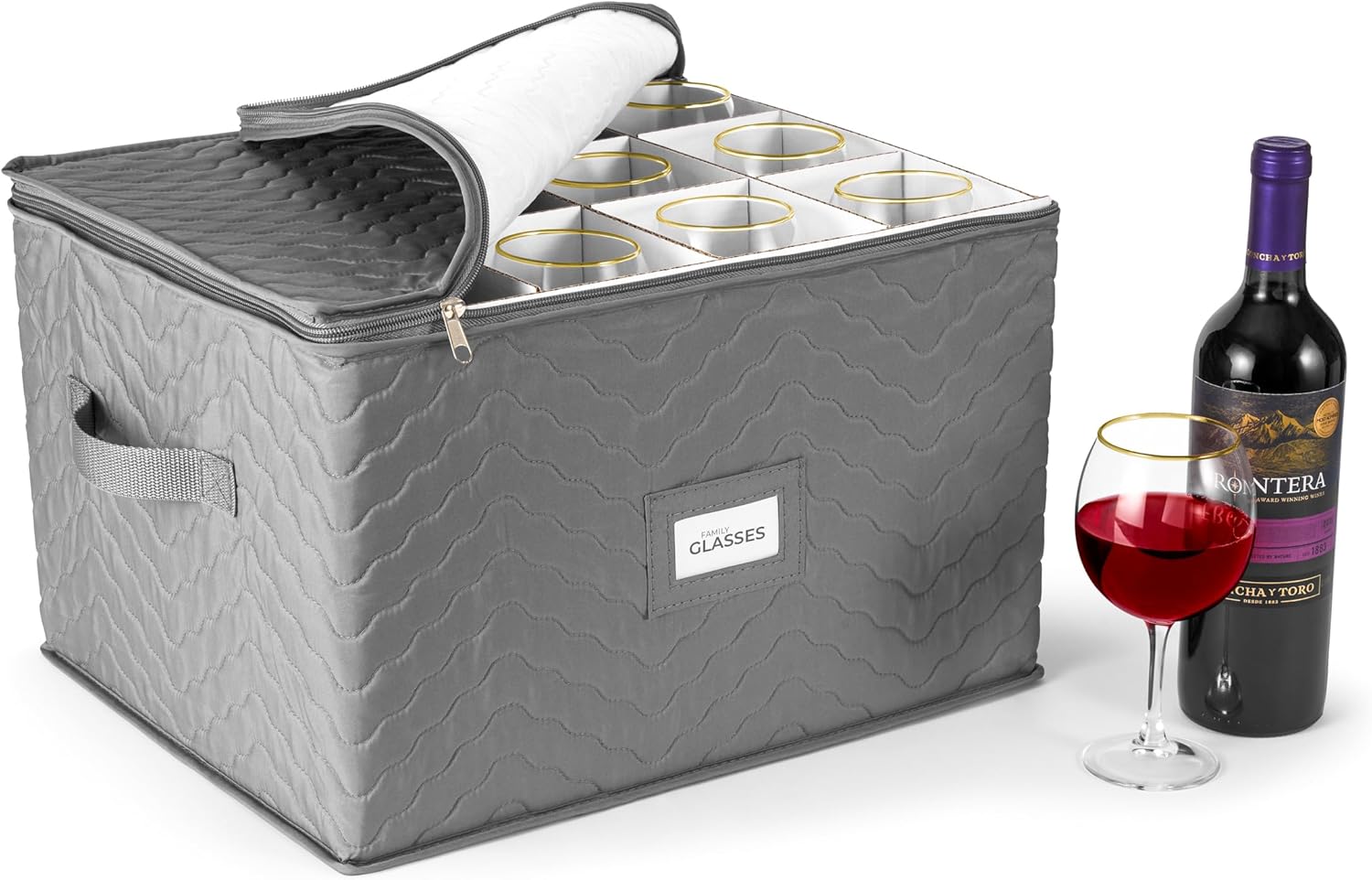 Stemware Storage Cases for Wine Glasses and Crystal Goblets
