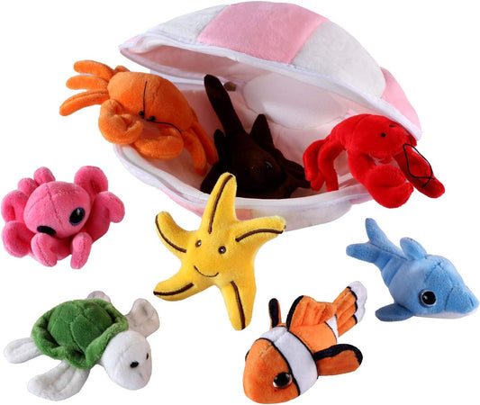 Adorable Ocean Animals Playset w/ Storage House - Lifelike Fun!