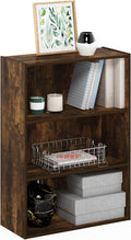 Furinno Pasir 3-Tier Open Shelf Bookcase, Amber Pine - Compact Storage