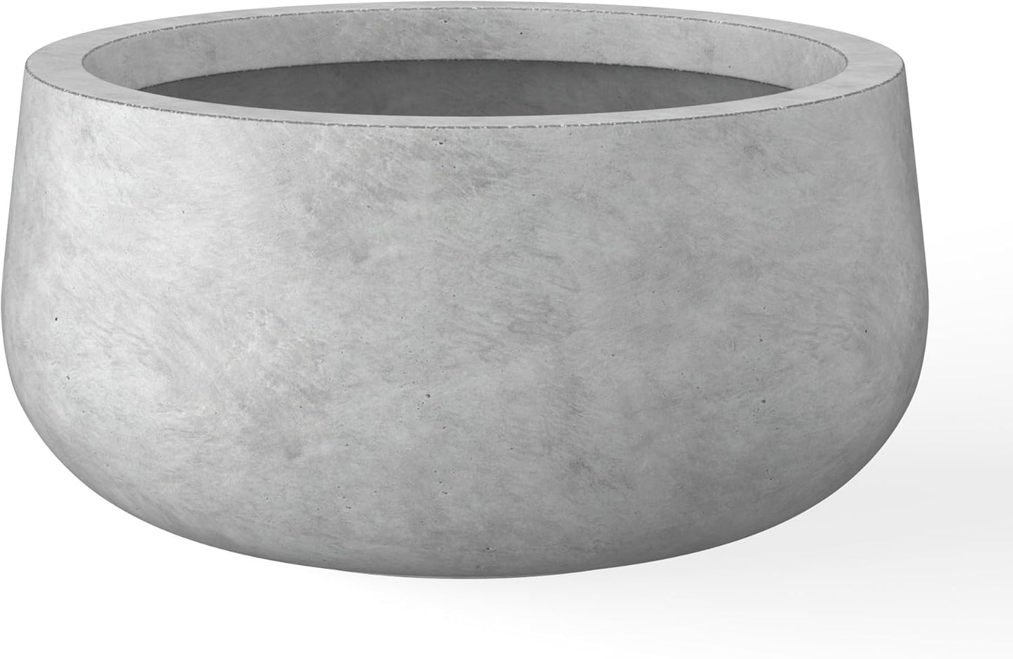 Kante 15.7in Dia Round Concrete Planter for Indoor Outdoor Use