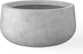 Kante 11.8 in Round Concrete Planter - Modern Curvaceous Design