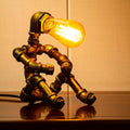 Steampunk Table Lamp Vintage Industrial Robot Water Pipe Light