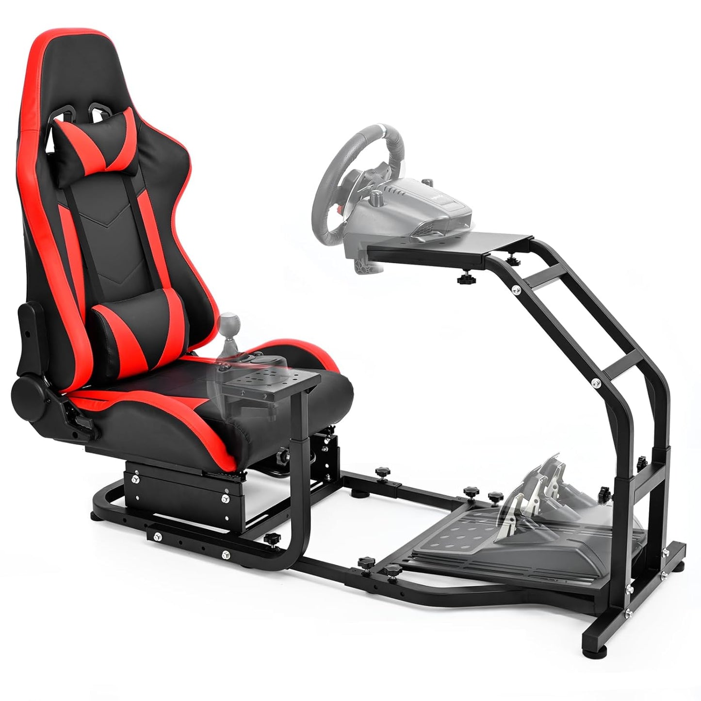 Hottoby Adjustable Sim Driving Simulator Cockpit for Gamers