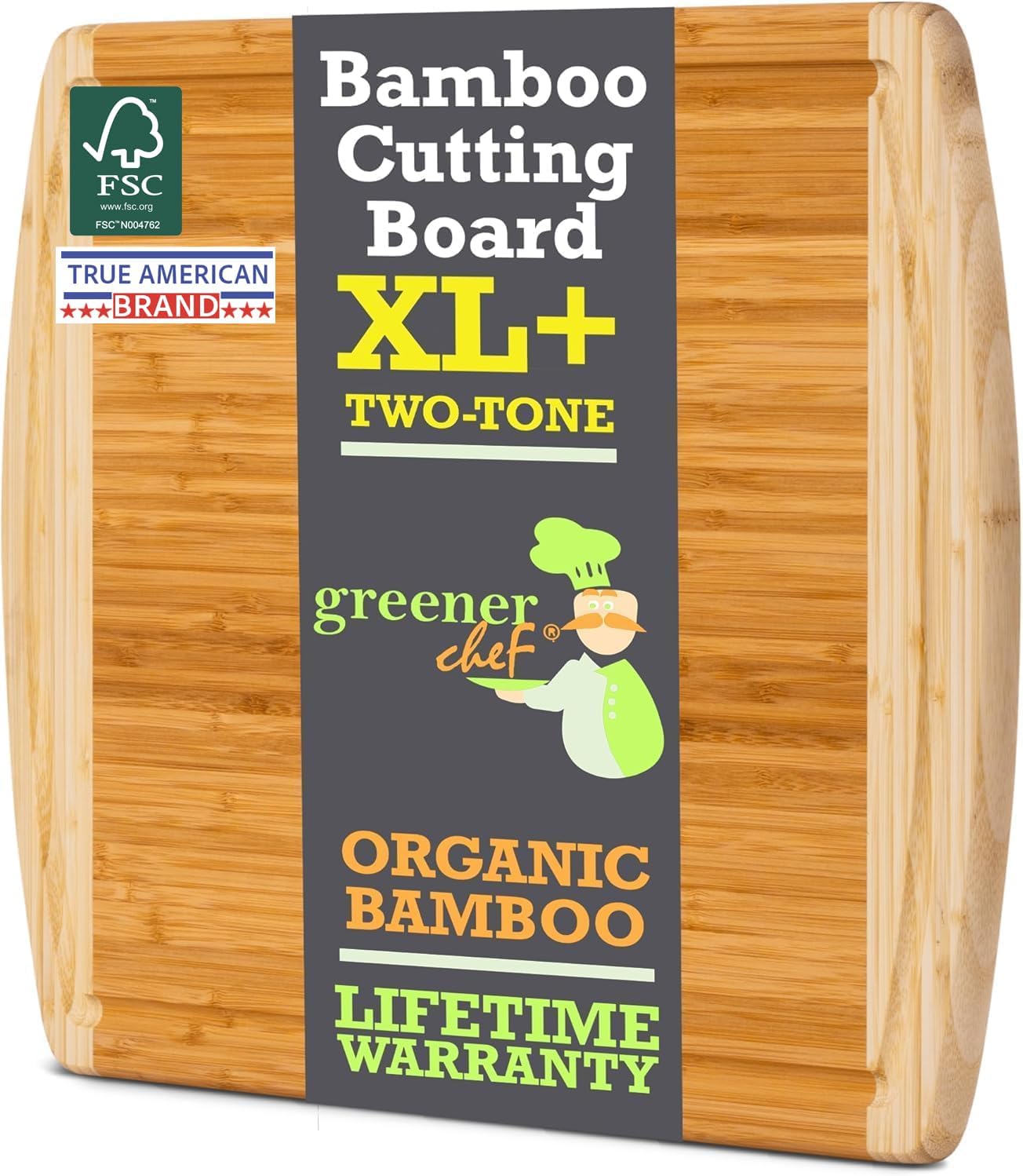 Extra Large Bamboo Cutting Board for Kitchen Meal Prep