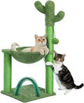 PAWZ Road Cactus Cat Tree 33 in - Large Hammock & Sisal Scratching