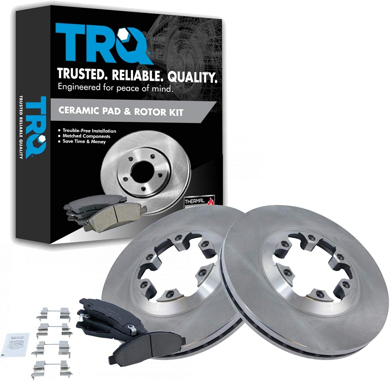 TRQ Front Brake Pad & Rotor Kit for Chevrolet Colorado & GMC Canyon