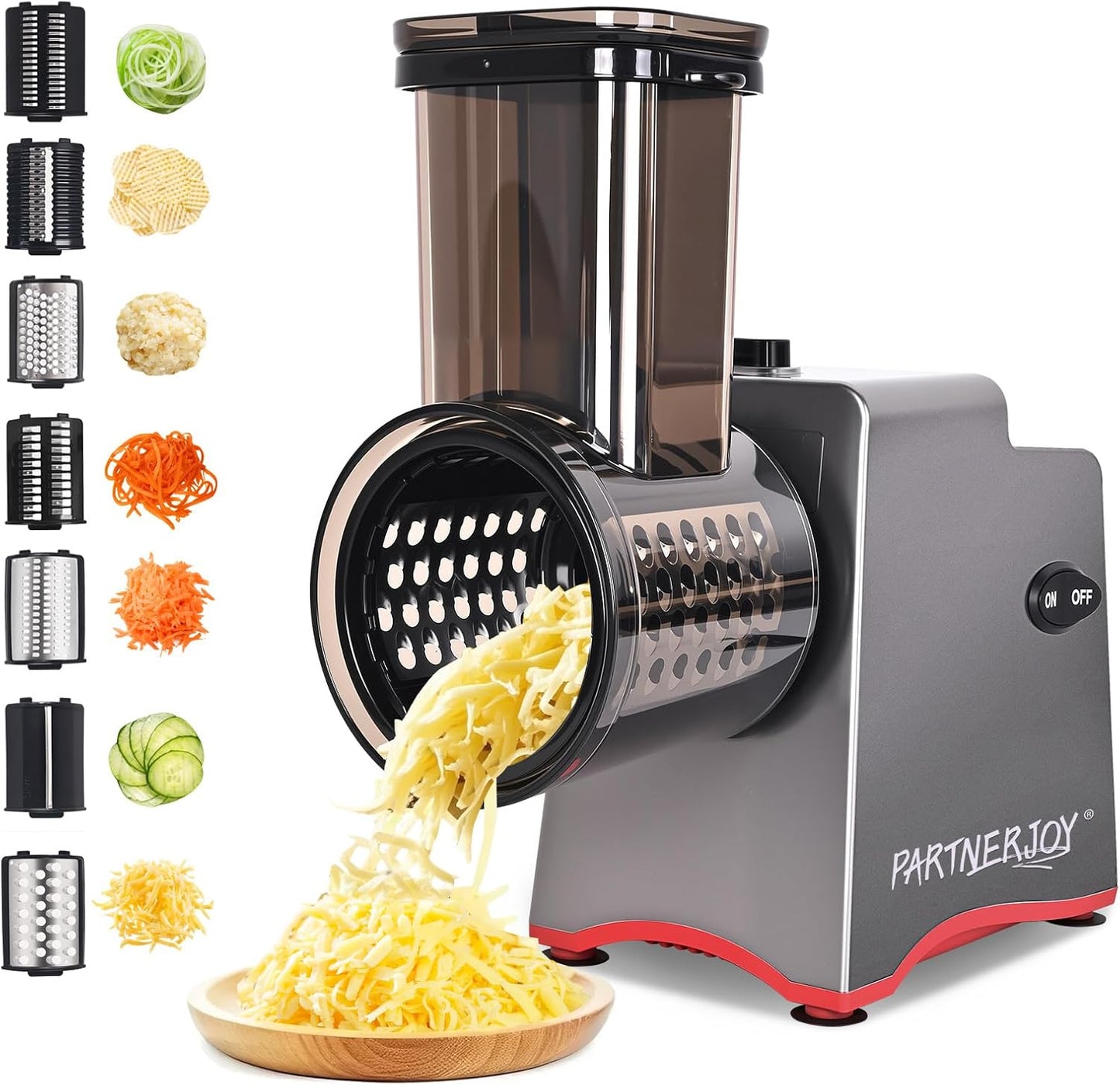 Electric Cheese Grater 7 In 1 for Effortless Food Preparation