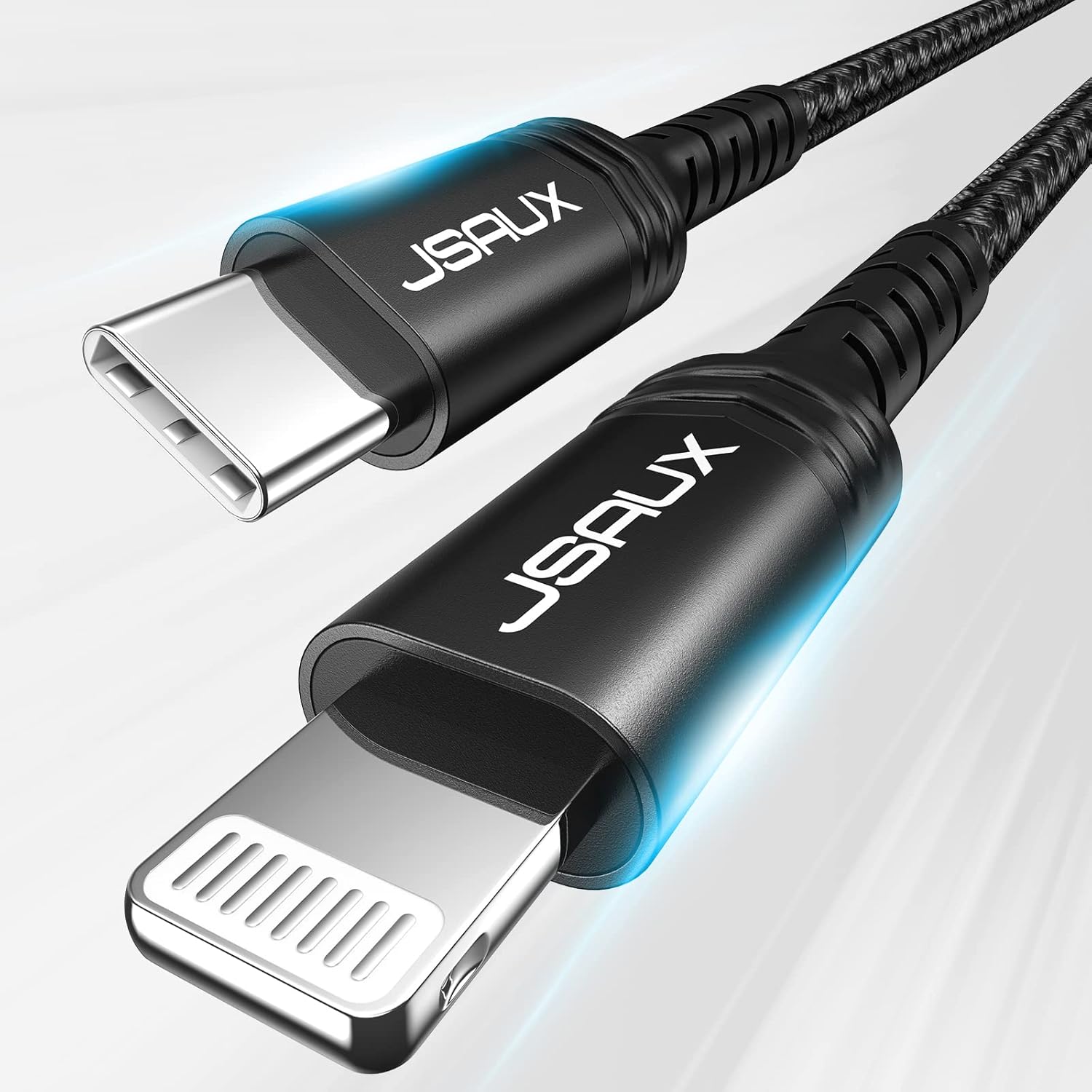 Apple MFi Certified Fast Charging USB-C to Lightning Cable 6FT by JSAUX
