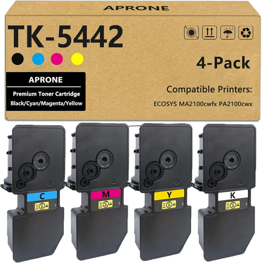 Vibrant Colors for Kyocera Printer - 4-Pack Toner Cartridge Set