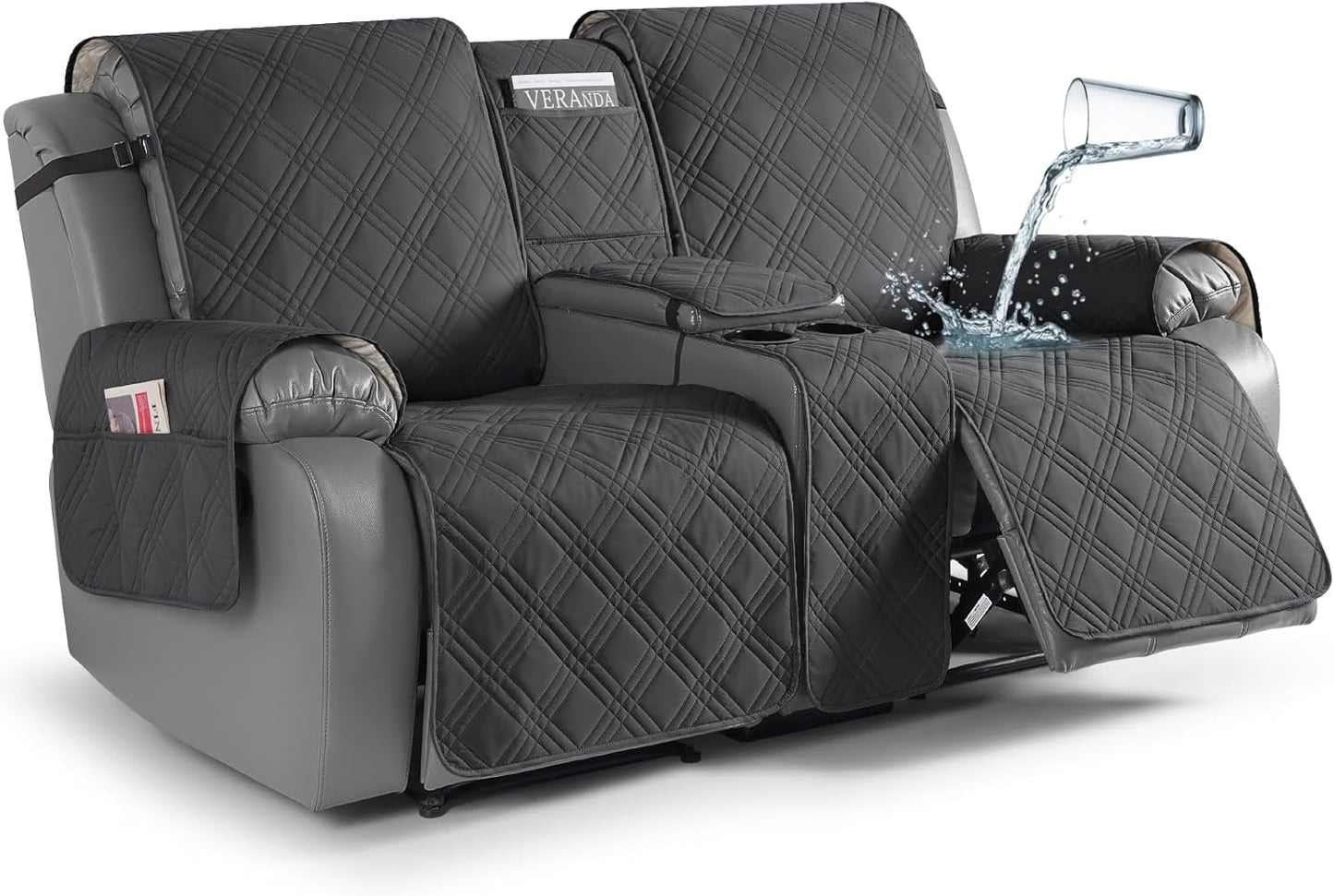 TAOCOCO Loveseat Recliner Cover: Waterproof & Non-Slip Design