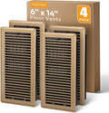 6x14 Floor Vent Covers Heavy Duty Floor Registers - Rust Proof Brown