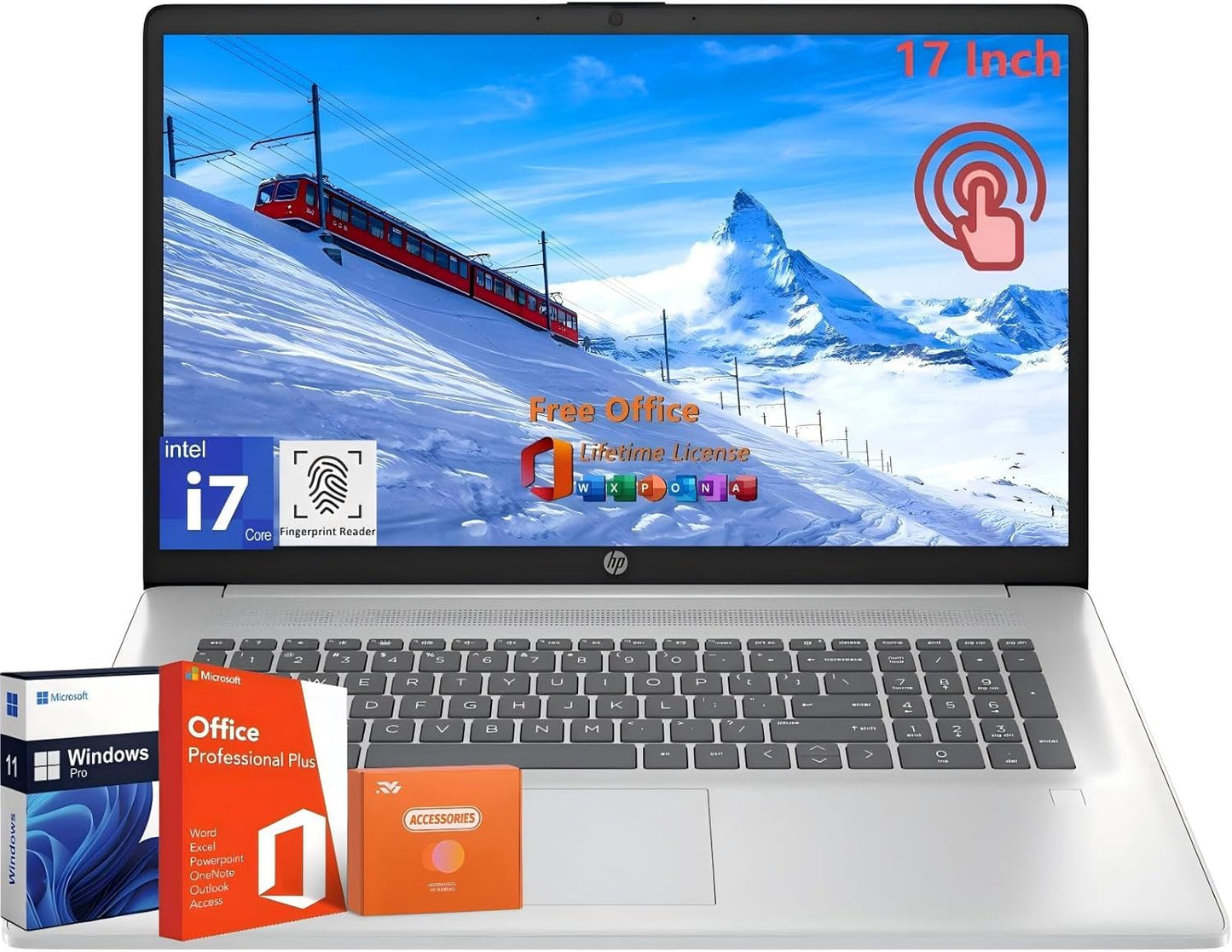HP 17 Touchscreen Laptop with i7 Processor and 32GB RAM