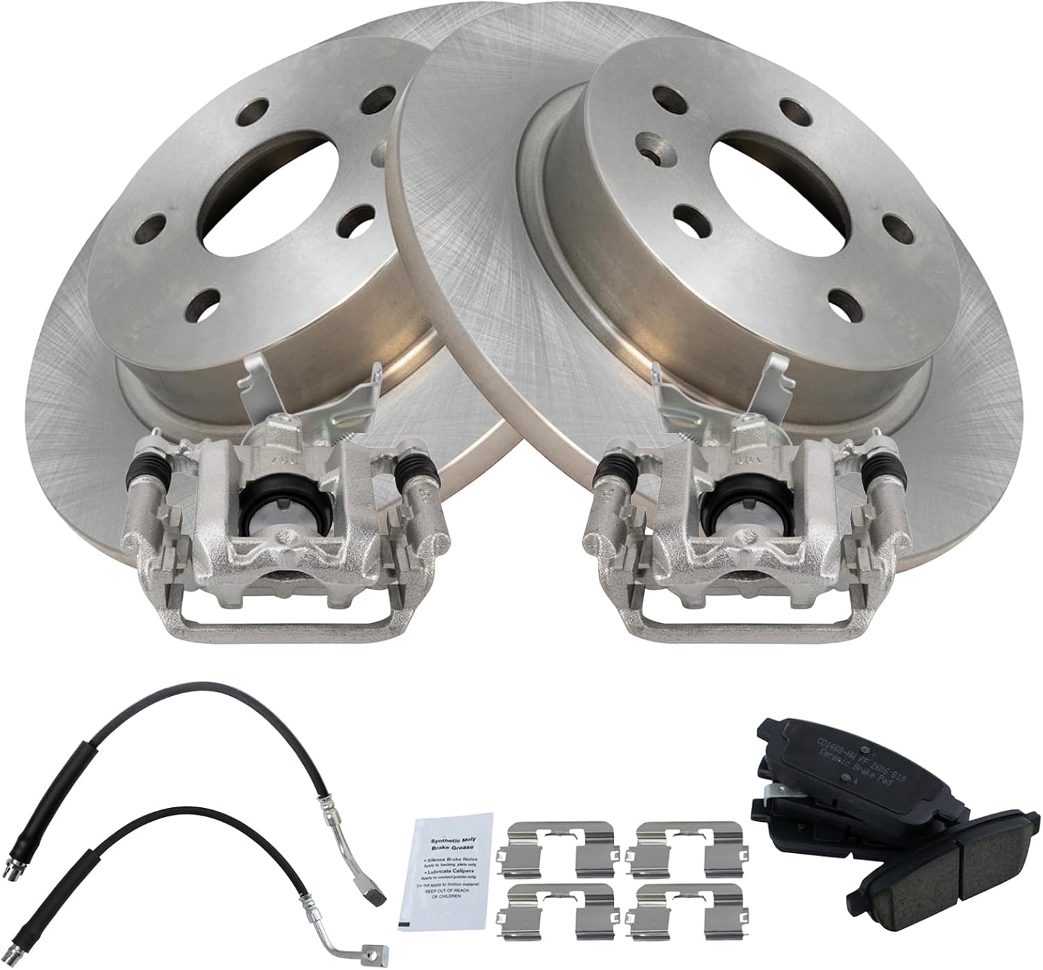 TRQ Rear Brake Pad & Rotor Kit for Buick Encore and Trax