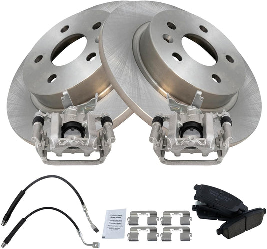 TRQ Rear Brake Pad & Rotor Kit for Buick Encore and Trax