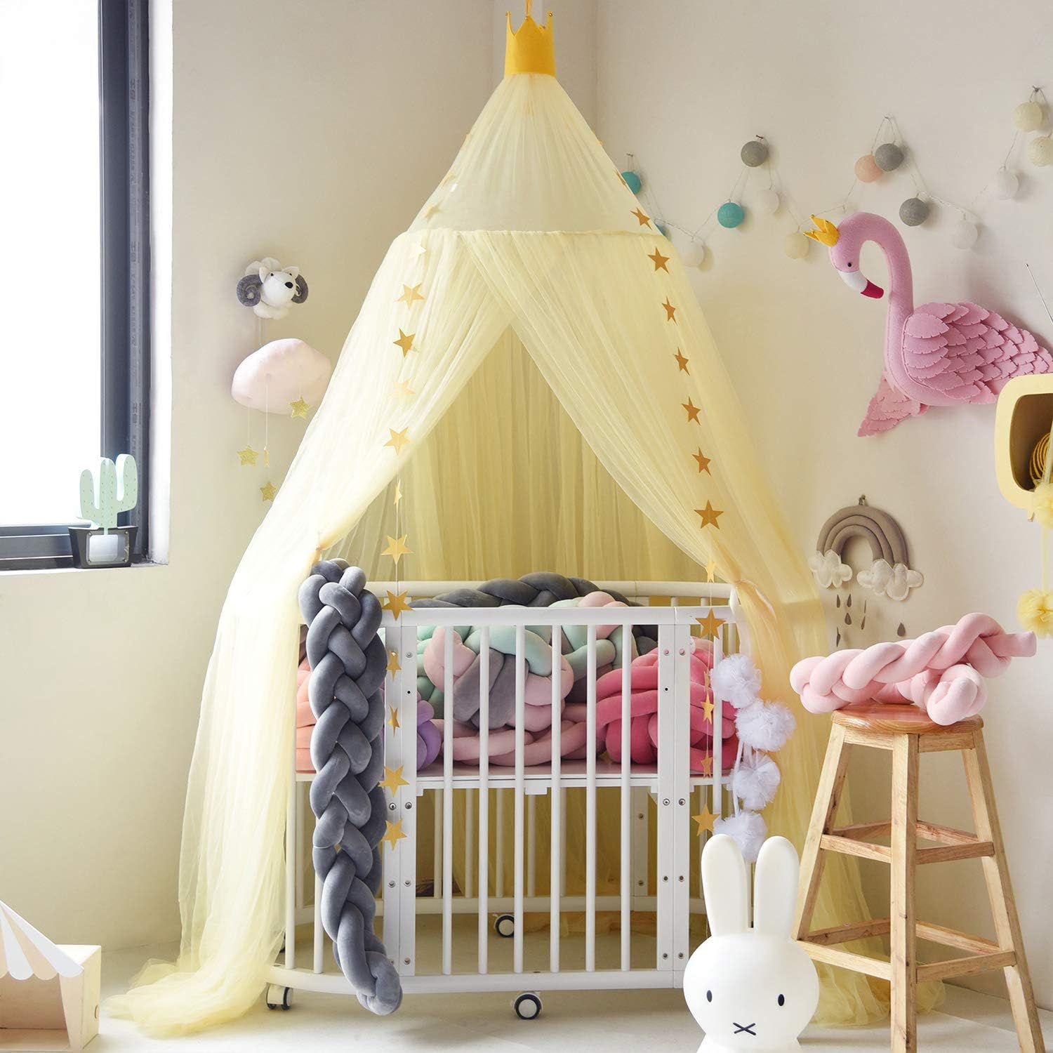 Jolitac Princess Bed Canopy for Girls Room Decor and Fun