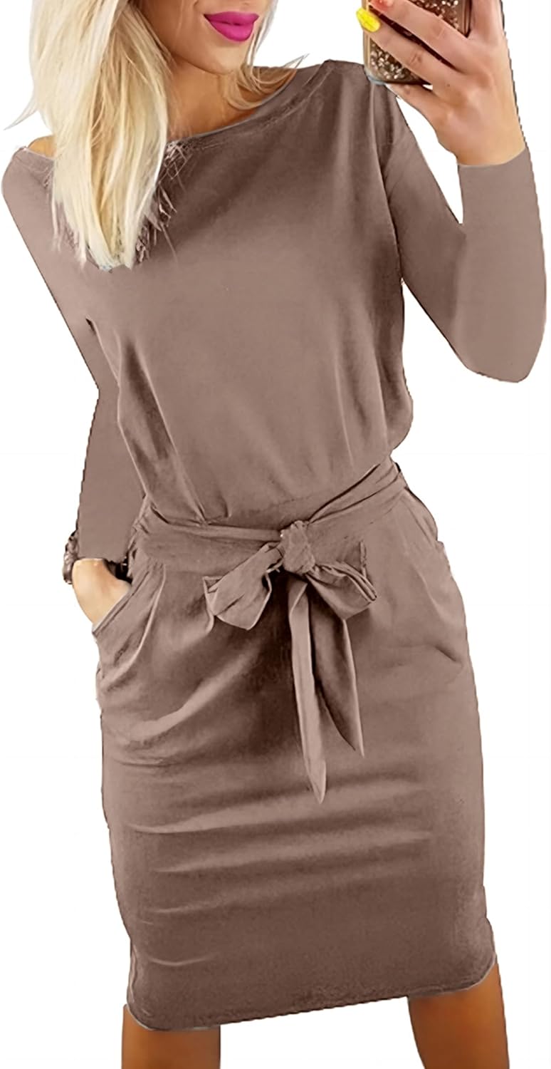 PRETTYGARDEN Women's Fall Bodycon Party Dress with Pockets