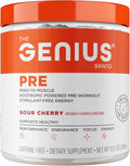 Genius Pre Workout Powder Sour Cherry - Caffeine-Free Focus Boost