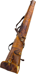 Cowhide Leather Holster Rifle Bag Unscoped Gun Case - Durable Carry