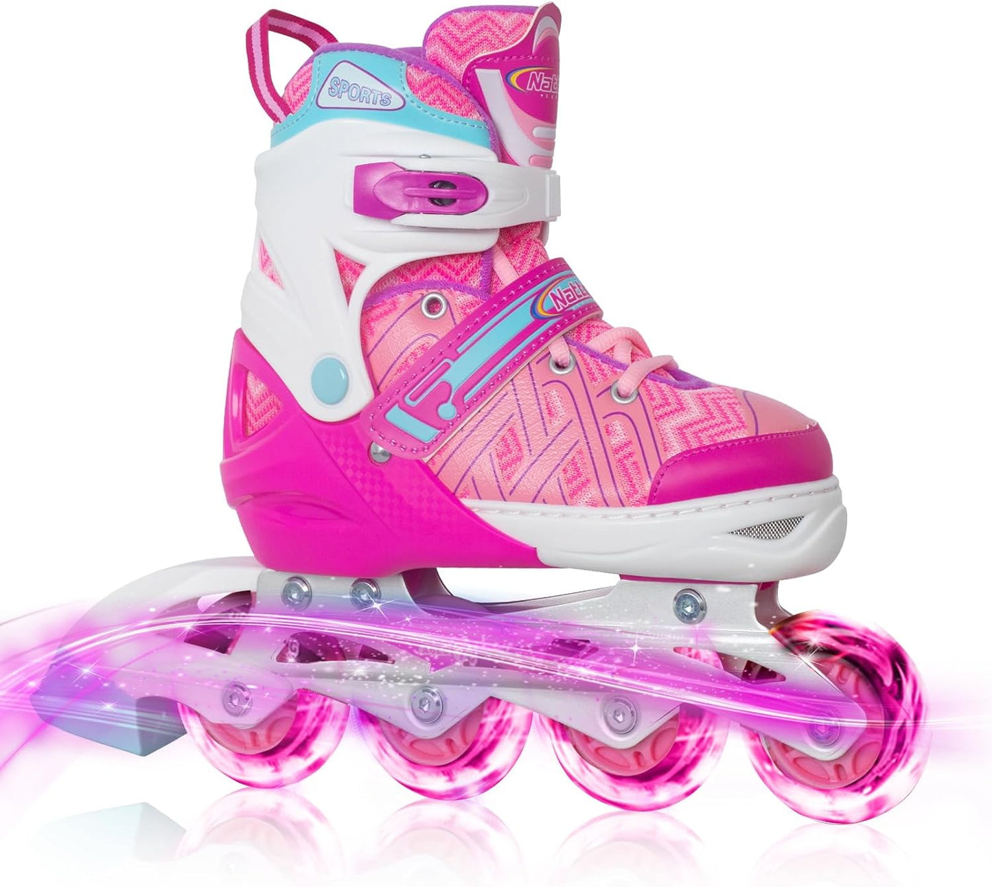 Nattork Adjustable Inline Skates for Kids with Light Up Wheels