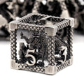 D&D Metal Hollow Dragon Dice Set - Premium 3D Polyhedral Dice