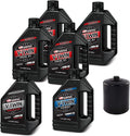 V-Twin Oil Change Kit Synthetic w/Black Filter, Twin Cam - Complete