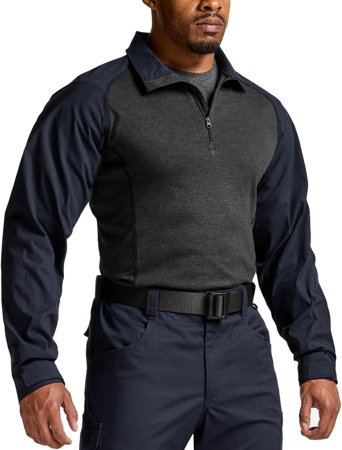CQR Men's Tactical Combat Shirt with Pockets for Outdoor Use
