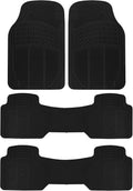 All Weather Rubber Floor Mats for Cars - 3-Row Full Set, Heavy Duty
