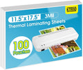 Laminating Sheets 11.5 x 17.5 in 100 Pack - Clear 3Mil Pouches