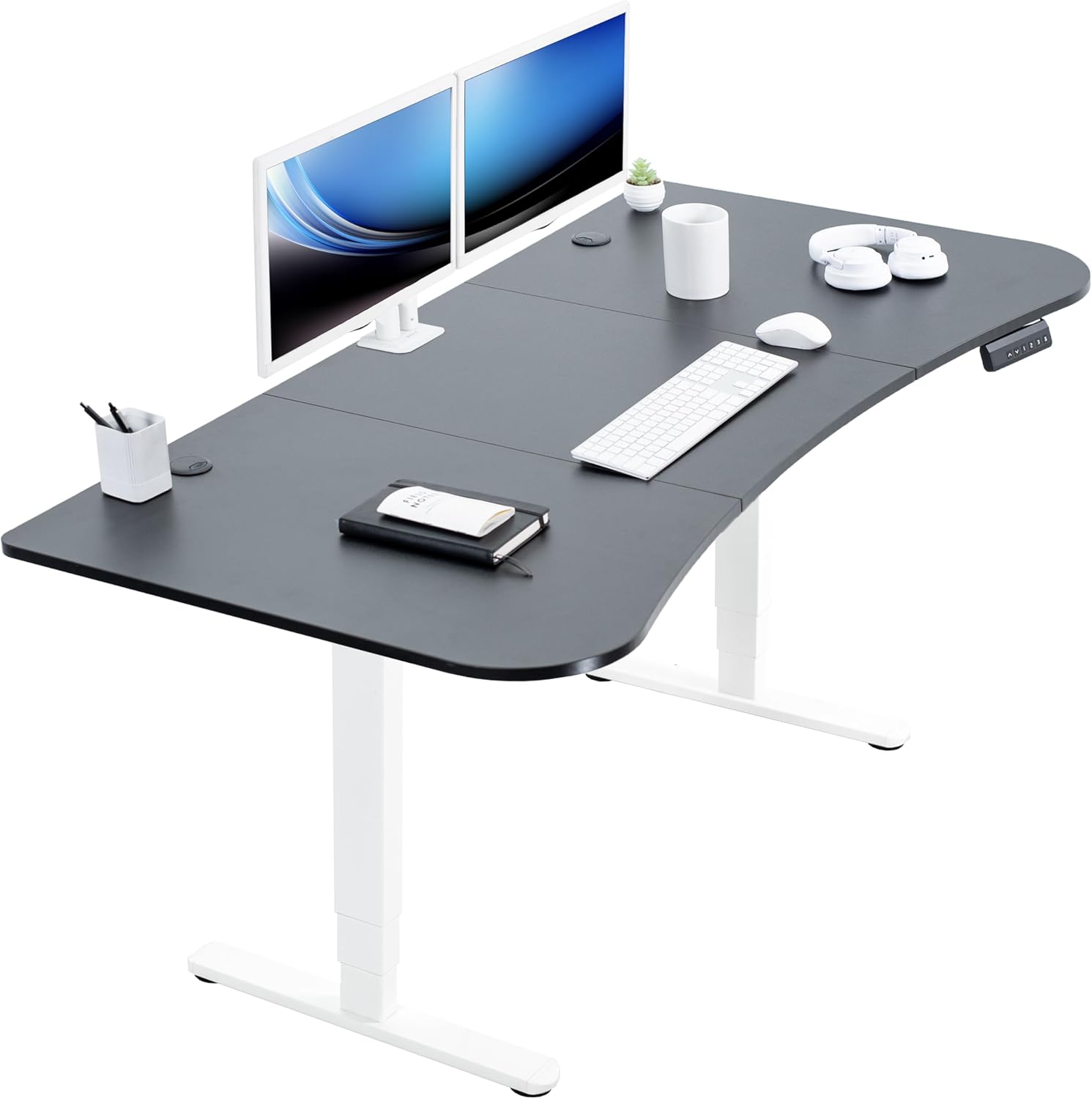 VIVO Electric Dual Motor Standing Desk with Memory Height Adjustment