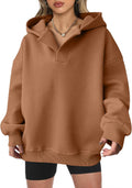 ANRABESS Womens Oversized Hoodies V Neck Sweatshirts