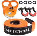 Off-Road Recovery Kit 10 Ton Winch Snatch Block with Tow Strap - Heavy