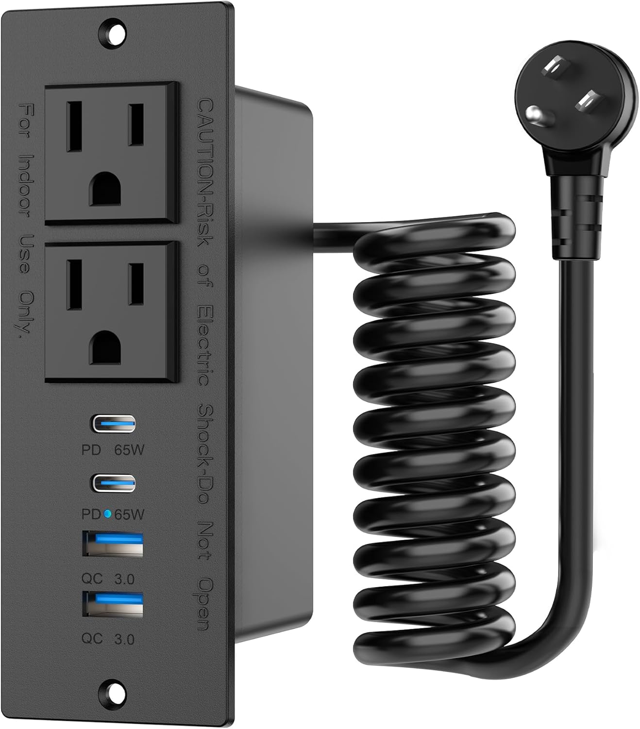 Recessed Outlet with USB Ports for Home and Office Use