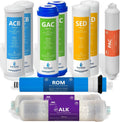 Express Water 1 Year Alkaline RO Replacement Filter Set - 10 Filters