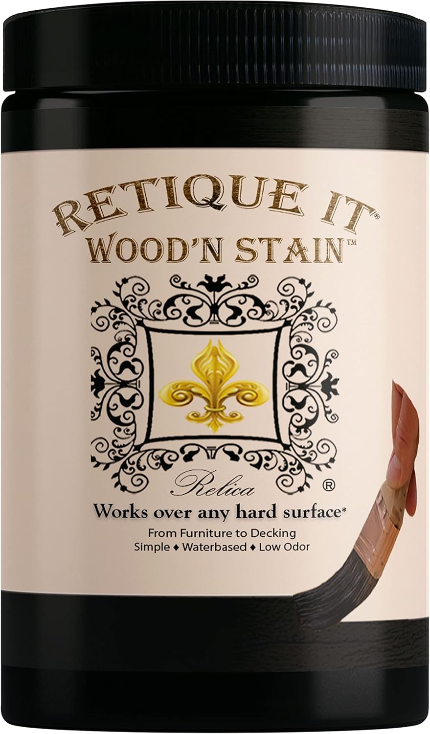 Retique It Wood'nStain Classic Black Gel Stain for Real Wood