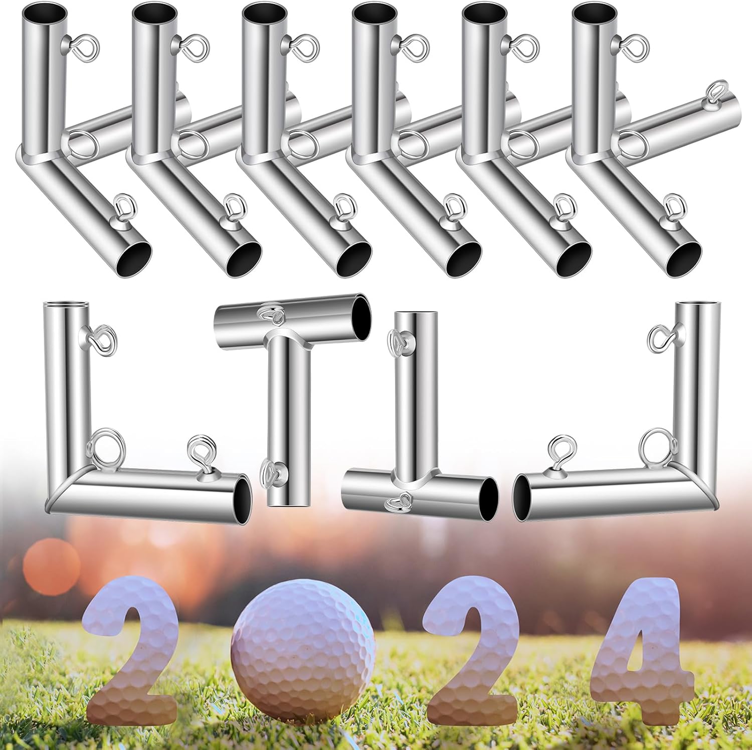 DIY Golf Canopy Corner Kit for Practice - Silver