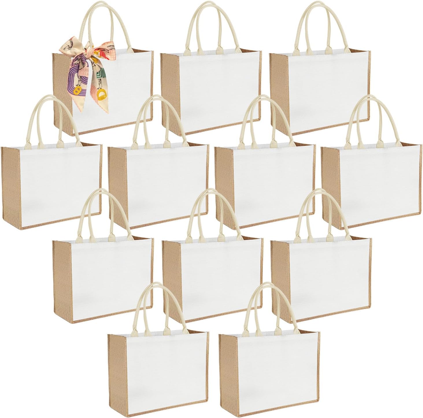 12pcs Reusable Tote Bags for Bridesmaid Wedding Favors Gifts