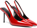 Women's Slingback Stiletto Pointed Toe Pumps - Sleek 4.13in Heel Shoes