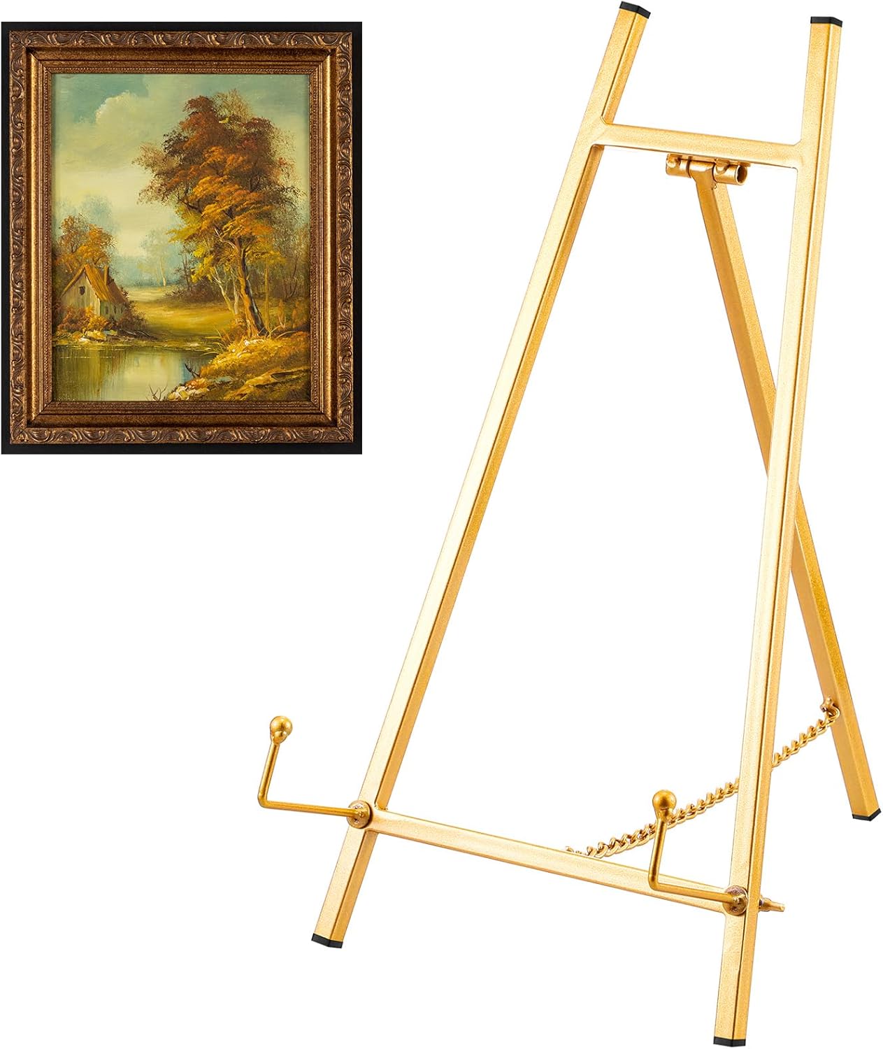 Metal Easel Stand for Display - Stylish Gold Tabletop Holder