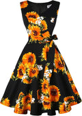 Dressever Women's 50s 60s Vintage Sleeveless Cocktail Dress are