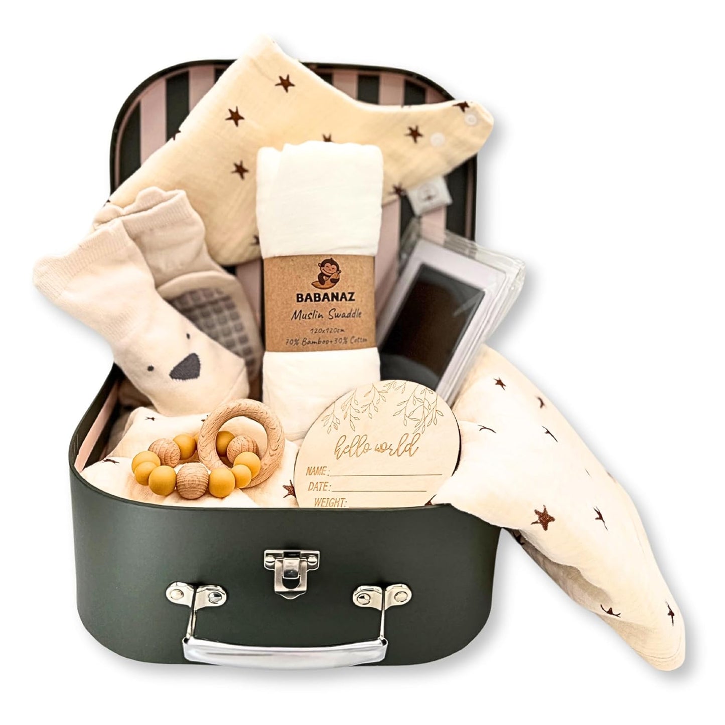 Unisex Baby Gift Set with Plush Blanket and Essentials