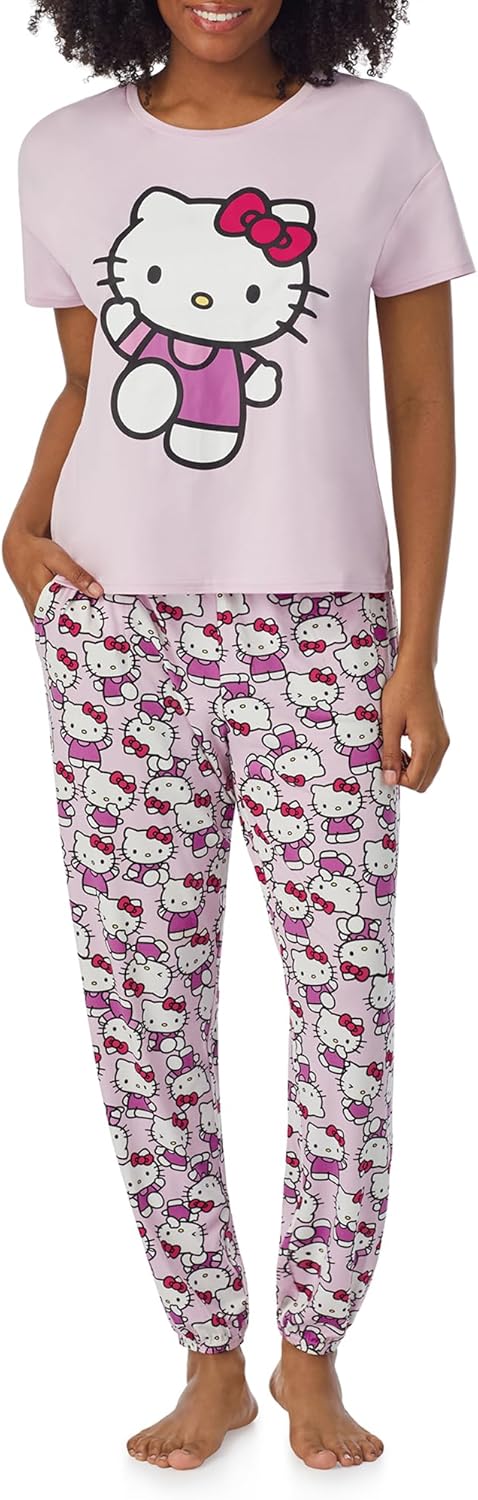 Hello Kitty Pajama Sets for Women - Soft Stretch Lounge Wear