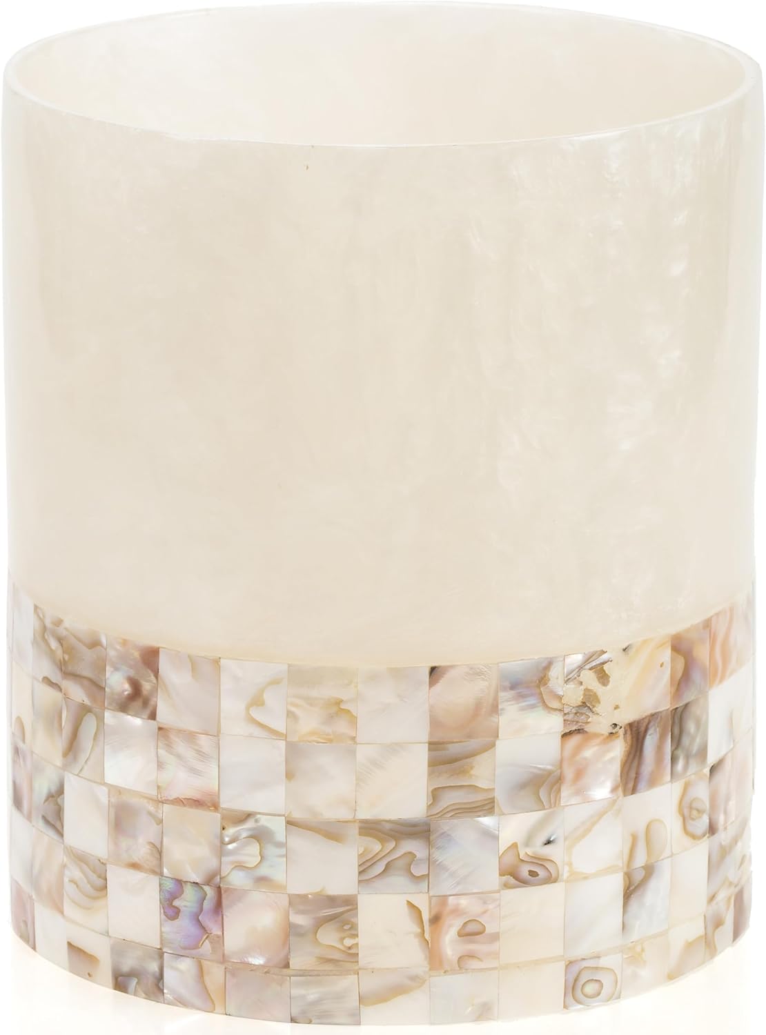 Milano Small Bathroom Trash Can - Elegant Decorative Wastebasket
