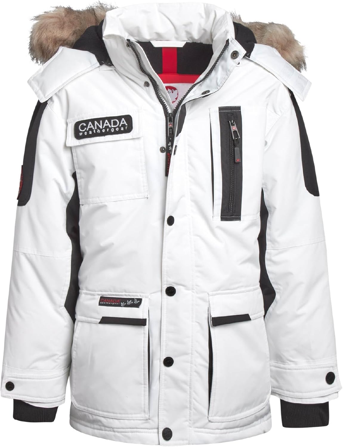 Cozy Boys' Parka - Faux Fur Hood & Polar Fleece Lining - Warm Winter Coat