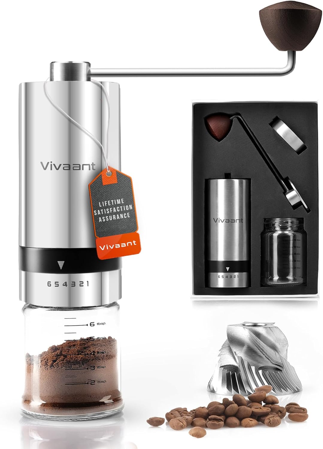 Vivaant Dragon Tooth Burr Grinder - No-Power Precision!