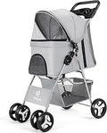 Dog Stroller for Small Dogs and Cats - 33 LB Capacity, Foldable