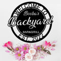 Personalized Backyard BBQ Metal Sign - Custom Patio Grill Wall Decor